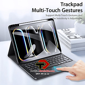 Bao da kèm bàn phím cho iPad Pro 11 2024 M4 chính hãng Dux Ducis có bàn di chuột TrackPad - Hàng chính hãng 