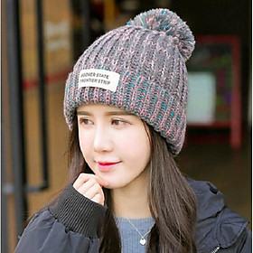 NÓN LEN NỮ PHỐI MÀU, MŨ LEN NỮ PHỐI MÀU DN19121704