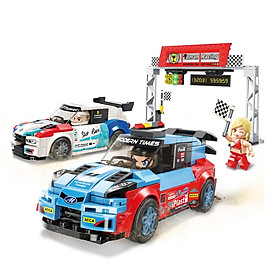 Đồ chơi lắp ráp Qman 4203 - Trạm bảo trì xe đua cấp tốc