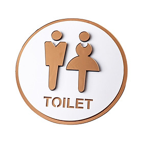 Public Bathroom Sign Unisex Restroom Sign Identification Sign Convenient Assemble Chic Acrylic Bathroom Sign for Bathing Establishments Home