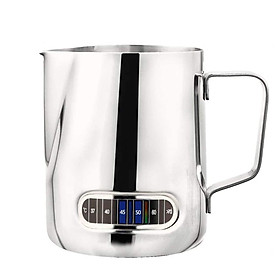Bình sữa, bình đựng sữa bằng thép không gỉ với nhiệt kế cho máy pha cà phê / cà phê, cappuccino, nghệ thuật latte