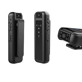 HD1080P Tầm nhìn ban đêm hồng ngoại Mini Recorder Camera cảnh sát có thể đeo trên ô tô DVR Home Pet Recorder Ống kính xoay 180 độ Màu sắc: Camera