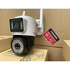 Mua (New 2024) Camera Ngoài trời PTZ YooSee 6.0Mpx 1 mắt cố định và 1 mắt quay 360 độ - Góc Rộng - Siêu Nét có Tiếng Việt - Hàng chính hãng