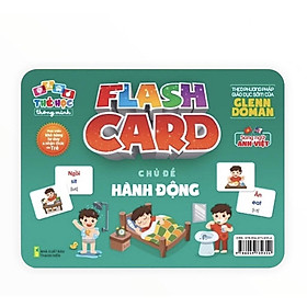 Thẻ Học Song Ngữ Anh Việt,Thẻ Học Flashcards Chủ Đề Hành Động Cho Bé Nhận Biết Các Hoạt Động