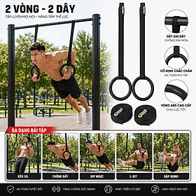 Bộ Vòng Treo Gymnastic Rings Tập Calisthenics – Xà Vòng Hỗ Trợ Dip, Pull Up, Bodyweight (1 Đôi)