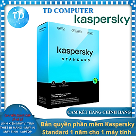 Bản quyền phần mềm diệt Virus Kaspersky Standard 1 năm cho 1 máy tính (KL10414UCFS) - Hàng chính hãng