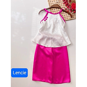 Bộ bà ba cho bé gái kiểu áo yếm đi chơi biểu diễn đẹp từ 12-40kg chất lụa mềm mát