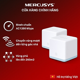 Mua Bộ Phát Wifi Mesh Cho Gia Đình Mercusys Halo S12 (2-Pack) Chuẩn AC Tốc Độ 1200Mbps - Hàng Chính Hãng