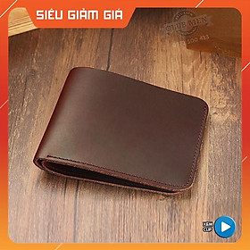 Ví nam bằng da bò nguyên tấm, có hộp, bảo hành 24 tháng