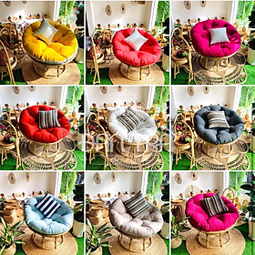 Mua  LOẠI 1 - GIÁ XƯỞNG  Ghế Papasan 100% Tự Nhiên Cao Cấp  Ghế Mây Đọc Sách Kèm Nệm Màu Tự Chọn - Bàn Ghế Mây Tre ĐAN TRÀ