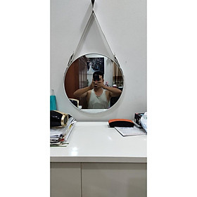 Mua Bao gãy vỡGương Tròn Dây Da Simili Cao Cấp Treo Tường D60cm -Full màu và phụ kiện