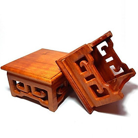 Đế bát hương vuông bằng gỗ hương 16 cm