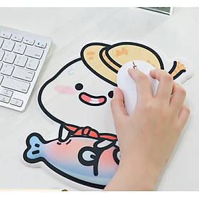 Miếng Lót Chuột Có Đệm 3D Chống Đau Cổ Tay Mouse Pad Star Molly Câu Cá/ Gấu Trúc Đội Nón Heo/ Chó Đội nón Gấu_ Hàng Chính Hãng