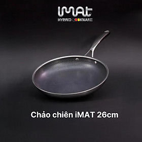 Hình ảnh [Hàng chính hãng] Chảo chiên inox iMat Hybrid Blackcube 26cm, Phủ chống dính Daikin-Nhật Bản thế hệ mới