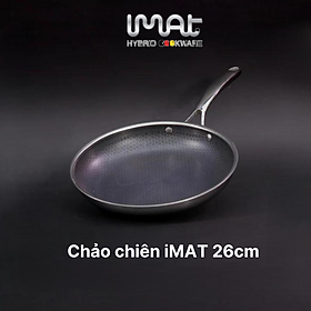 Mua Hàng chính hãng: Chảo chiên inox chống dính iMat Hybrid đủ các cỡ 20|24|26|28|30cm  chiên  áp chảo