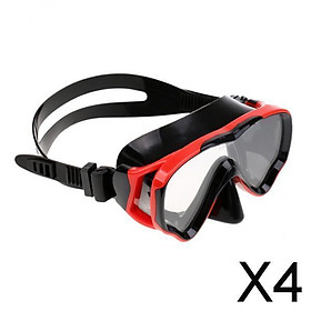 4xYouth Scuba Diving Mask Anti Fog Tempered Glass Swimming Snorkeling Goggles
