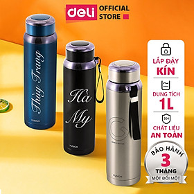 Bình Giữ Nhiệt Inox 304 Không Gỉ Có Khay Lọc Trà Deli - Chất Liệu An Toàn - Thiết Kế Sang Trọng, Màu Sắc Thanh Lịch, Tiện Lợi, Pha Trà Cà Phê Giữ Nóng Lạnh - Hàng Chính Hãng - VS812 VS814