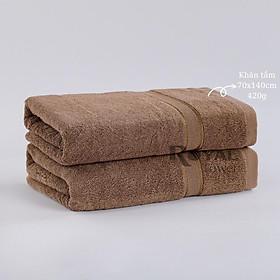 Bộ gồm 2 khăn tắm 70x140cm Royal Towel chất cotton mềm mịn, thấm hút, nhanh khô