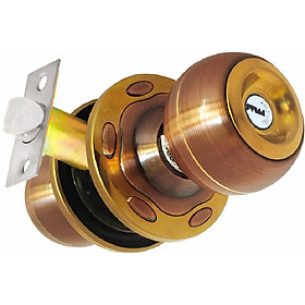 Ổ khóa cửa tay nắm tròn Việt Tiệp 04213 cò dài / cò ngắn, chất liệu inox màu nâu vàng dành cho các loại cửa thông phòng