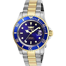 Invicta Men's Pro Diver Quartz Watch with Stainless Steel Strap, Gold, 20 (Model: 26974)