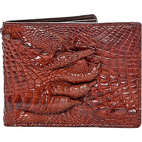 Ví Nam Da Cá Sấu Gù Chân Huy Hoàng HT2233 (12.5 x 10 cm) - Nâu Đỏ