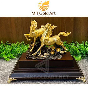 Mua Tượng ngựa dát vàng 24k(32x30x20cm) MT Gold Art- - Hàng chính hãng  trang trí nhà cửa  phòng làm việc  quà tặng sếp  đối tác  khách hàng  tân gia  khai trương