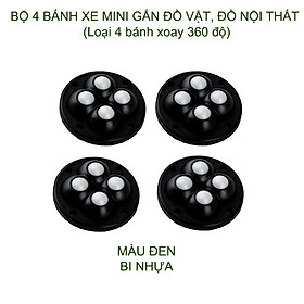 Mua Bộ 4 bánh xe mini 4 gắn đồ vật  đồ nội thất đa năng giúp dễ dàng di chuyển