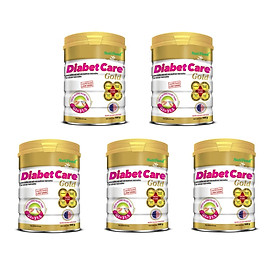 Bộ 5 Lon Sữa Bột NutiFood Diabet Care Gold Lon 900g Cho Người Tiểu Đường, Đái Tháo Đường Và Tiền Đái Tháo Đường