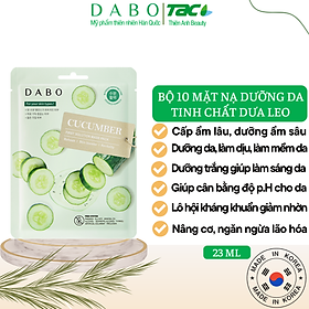 Bộ 10 Miếng Đắp Mặt Nạ Dabo Dưa Leo Cao Cấp Hàn Quốc 8809351952660 (23g / Gói)