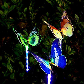 Solar Powered Butterfly LED Light Color Changing Lights Outdoor Garden Stakes Flower Bed  Flowerpot Planter Decoration