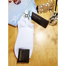 Tất vớ nam trơn cotton cổ ngắn Kikiya cao cấp Hàn Quốc M-A-001