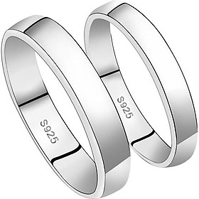 Nhẫn Đôi Bạc Hiểu Minh NC401F Nhẫn Trơn