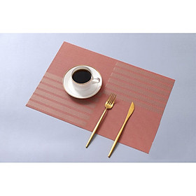 Mua Bộ 2 Tấm Lót Bàn Ăn Phối Sọc Ngang Sang Trọng 30x45cm