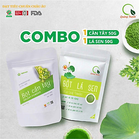 Combo Bột Cần Tây và Bột Lá Sen 50g - Hỗ trợ giảm cân, giảm mỡ máu