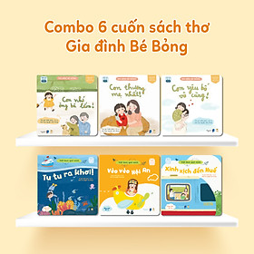 Combo 6 Cuốn Sách Thơ Đạo Đức - Kỹ Năng Sống - Gia Đình Bé Bỏng - Sách Đọc To Cho Trẻ Tập Nói & Tập Đọc 0-3 4-6 Tuổi