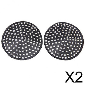 2xWomen's Reuseable Clear Rhinestone Round Nipple Covers Breast Stickers