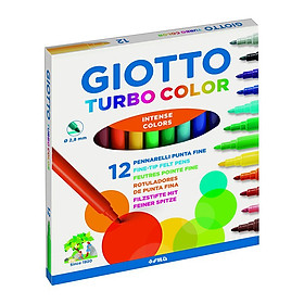 Hộp bút dạ  GIOTTO Turbo 12 colors