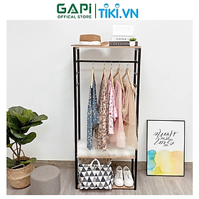 Tủ treo quần áo Hanger phong cách hiện đại, kệ treo quần áo đa năng kết có ngăn để đồ thông minh, tối ưu diện tích thương hiệu GAPI - GM07
