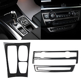 Carbon Fiber Inner Control Gear Shift Box Panel Covers For BMW E70 E71 X5 X6