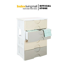 Tủ Đựng Đồ TAMMY 4 Ngăn Kéo Màu Trắng Index Living Mall Nhập Khẩu Thái Lan