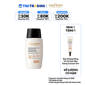 Sữa Chống Nắng Vô Cơ Sen Hậu Giang Cocoon 50ml