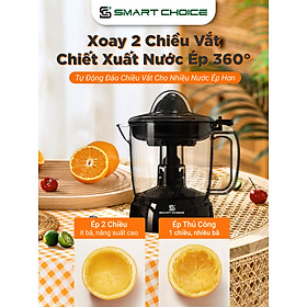 Máy Vắt Cam SmartChoice SCG-VC001 30W 1000ml, Máy Vắt Nước Cam Bằng Điện Tự Động Đảo Chiều Cao Cấp Hàng Chính Hãng