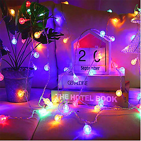 Mua Cắm Điện-Dây Đèn Led Bi Bọt Màu Dài 8M - 60 Bóng Chịu Lực Chống Nước