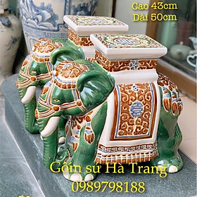 Mua Đôn voi gốm sứ cao 43cm dài 50cm