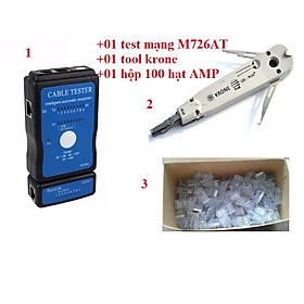 Mua Bộ test mạng đa năng M726AT + Tặng tool krone+ 100 đầu RJ45