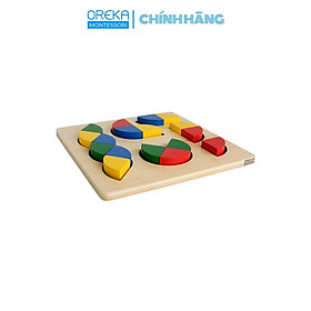 Đồ chơi trẻ em Oreka Montessori Khay ghép hình khối - 0390620