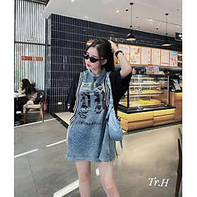 VÁY ĐI CHƠI, VÁY BABYDOLL, VÁY PHA BÒ VẼ CHỮ DR SIÊU HOT