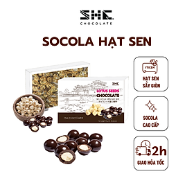 Socola hạt sen hộp 90g SHE Chocolate - Quà tặng du lịch phong cảnh Kinh thành Huế Việt Nam