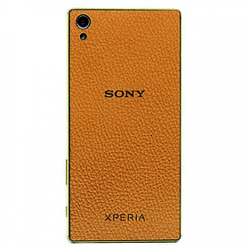 Ốp da dán cho Sony Xperia Z5 Premium - Da thật nhập khẩu cao cấp - Davis (Nâu N2)