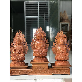 Mua Bộ tượng phật tam thánh ngồi đài sen kt cao 20